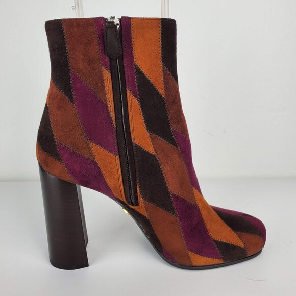 Prada Multicolor Geometric Ankle Boots - Picture 8 of 11